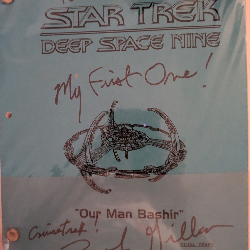 Script deep space nine 0ur Man Bashir autographed